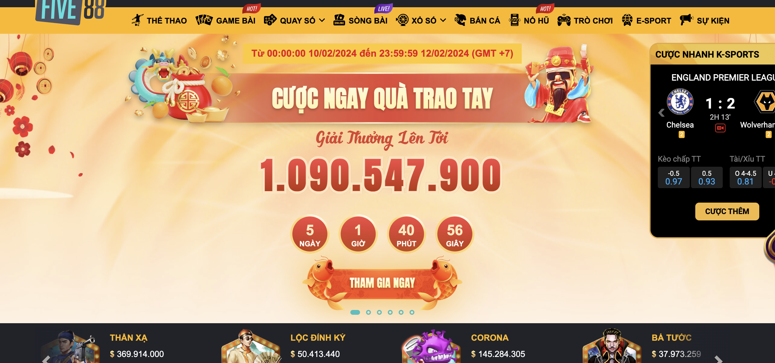 Sơ lược về Five88 top- nhà cái đỉnh cao