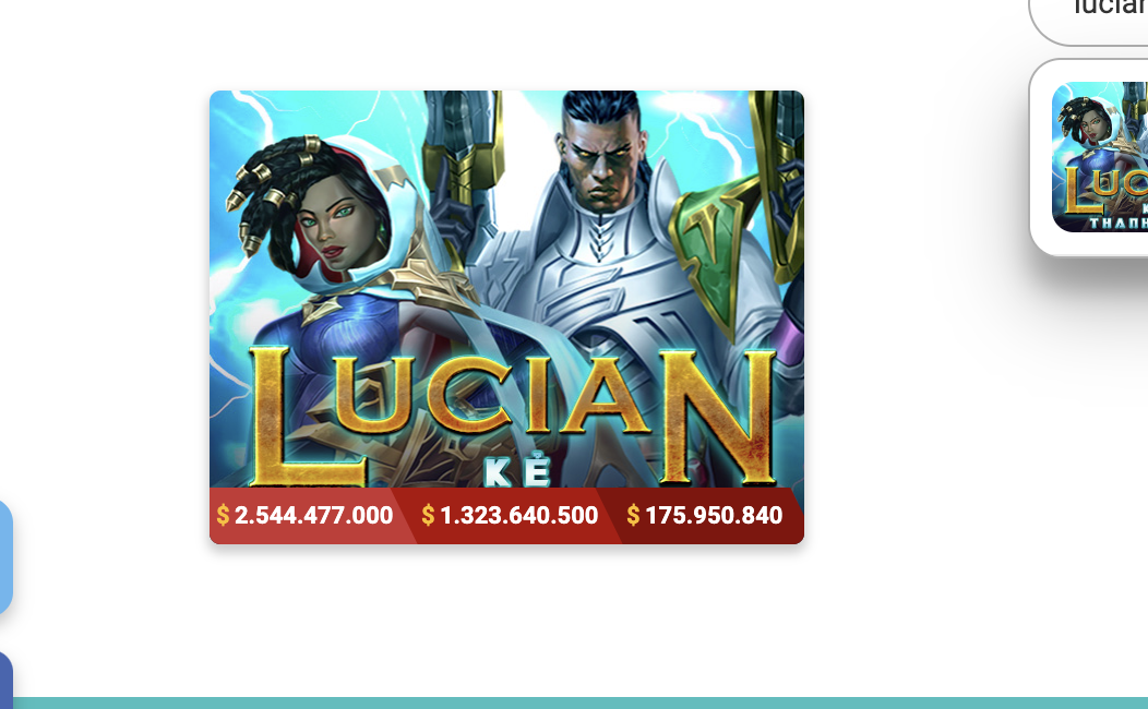 Những ưu điểm bất tận đến từ game Lucian đình đám