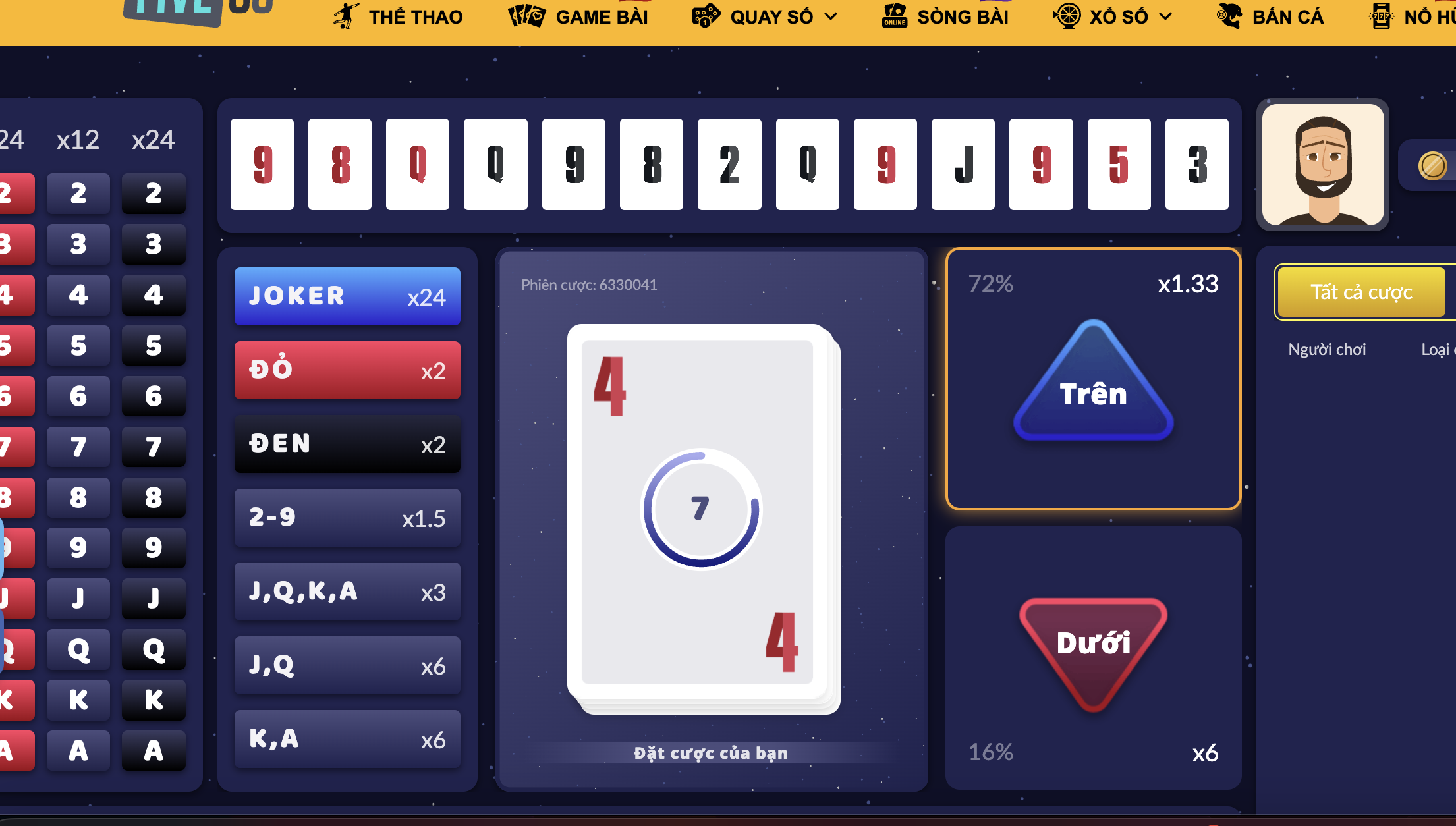 Hướng dẫn anh em cách chơi game Big Hilo đơn giản nhất