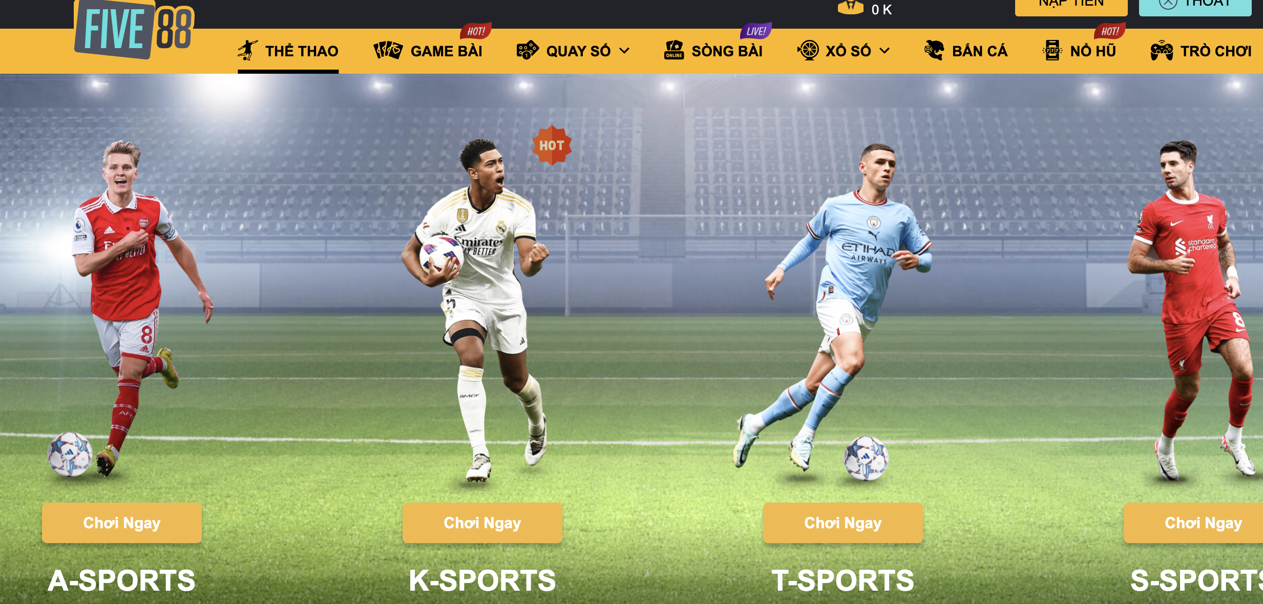 Thể thao Five 88 có gì hay?