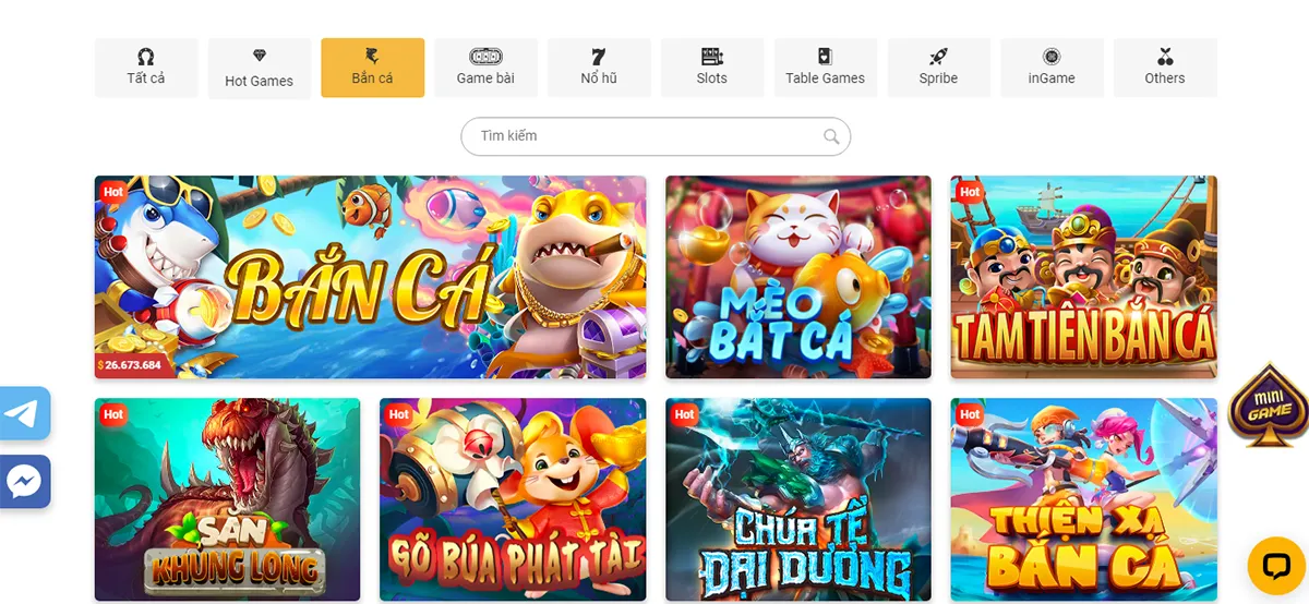 các game bắn cá tại five88
