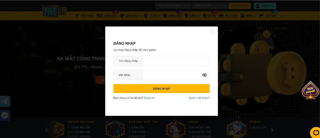 hướng dẫn đăng nhập five88