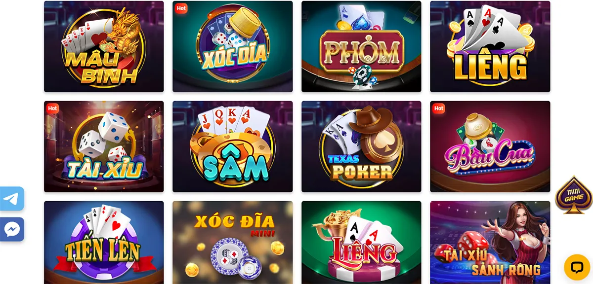game bài Five88 đa dạng và hấp dẫn