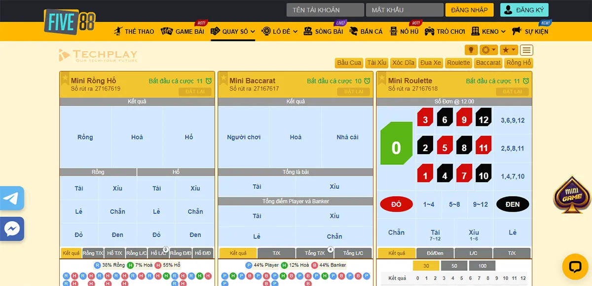 game quay số tại nhà cái five88