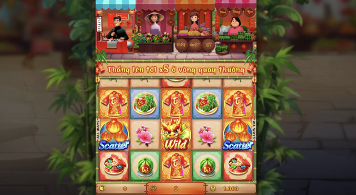 Những biểu tượng đặc trưng của slot Chợ Tết