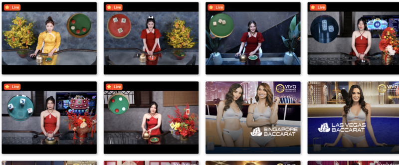 Sảnh cược Baccarat tại Five88 top